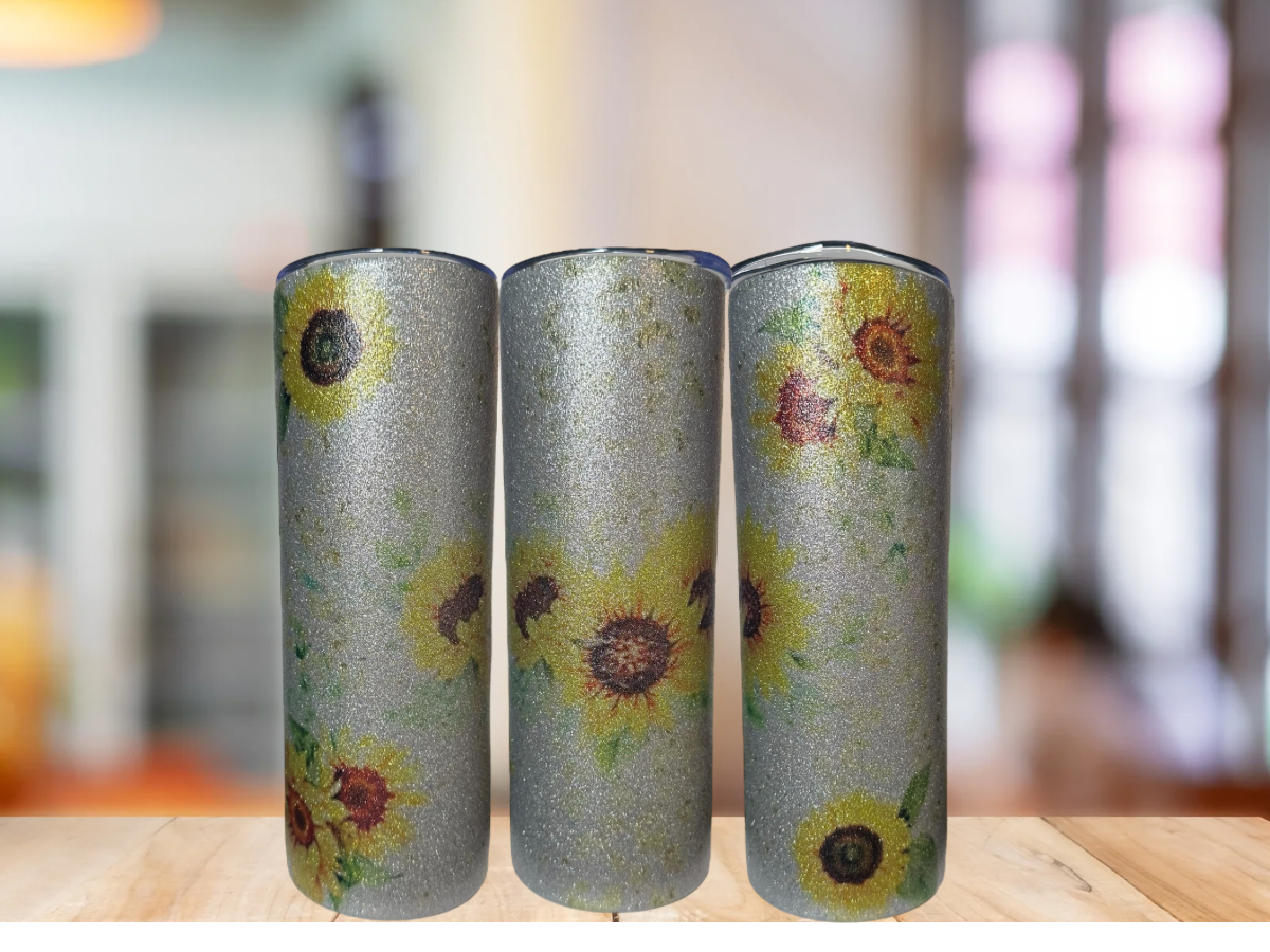 Glitter sunflowers