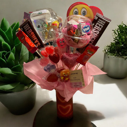 Valentine’s Day Candy Bouquet (Glitter)