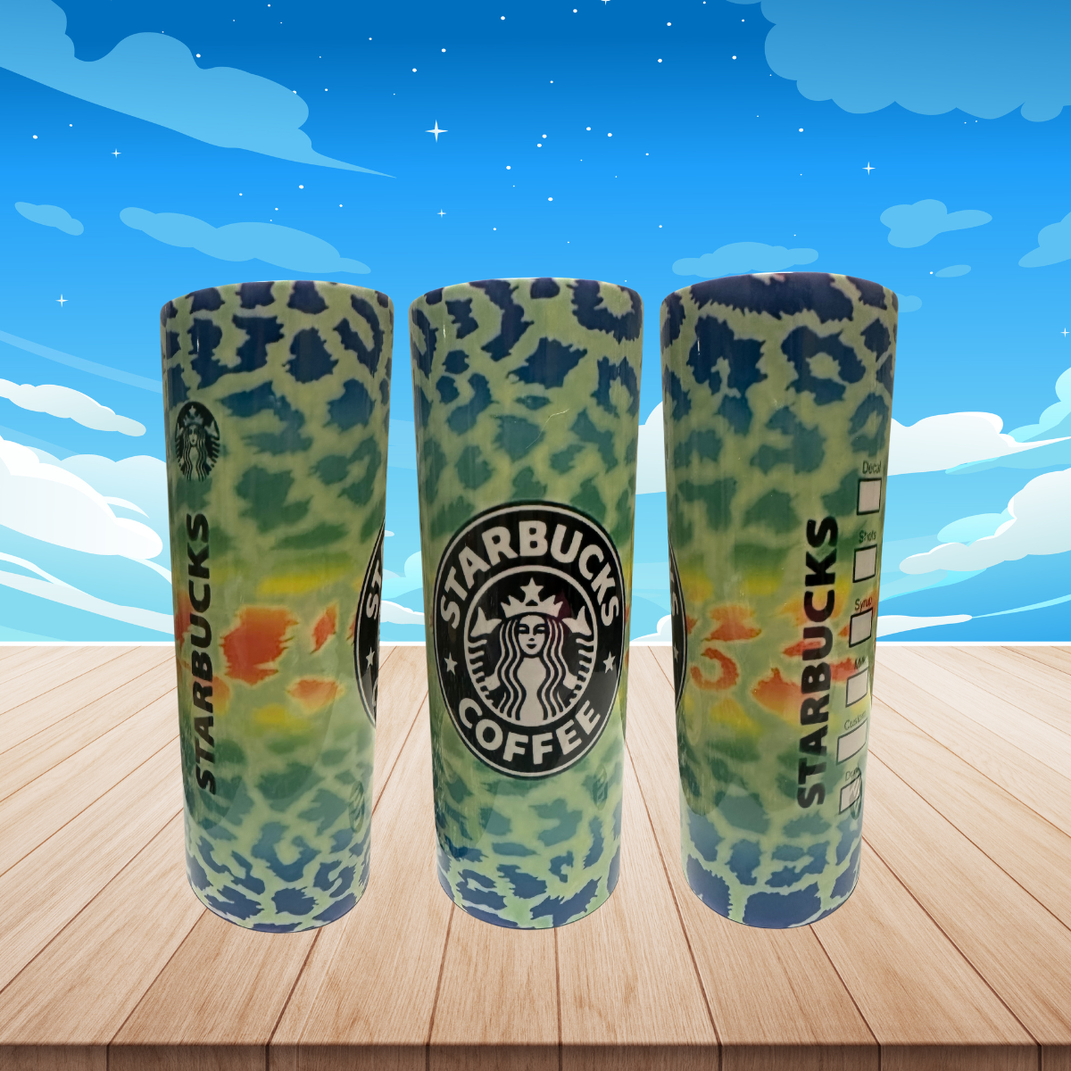 Starbucks leopard print